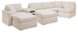 Modmax 6-Piece Sectional with Ottoman in Oyster - PKG020748