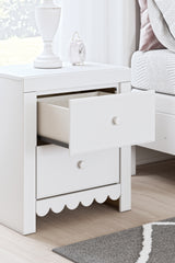 Mollviney Full Panel Bed with 2 Nightstands in White - PKG018958