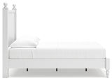 Mollviney Full Panel Bed with Dresser and 2 Nightstands in White - PKG018957