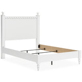 Mollviney Full Panel Headboard with Dresser and 2 Nightstands in White from Ashley - Luna Furniture