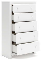 Mollviney Full Panel Headboard with Mirrored Dresser and Chest in White from Ashley - Luna Furniture