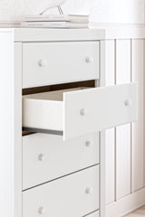 Mollviney Full Panel Headboard with Mirrored Dresser and Chest in White from Ashley - Luna Furniture