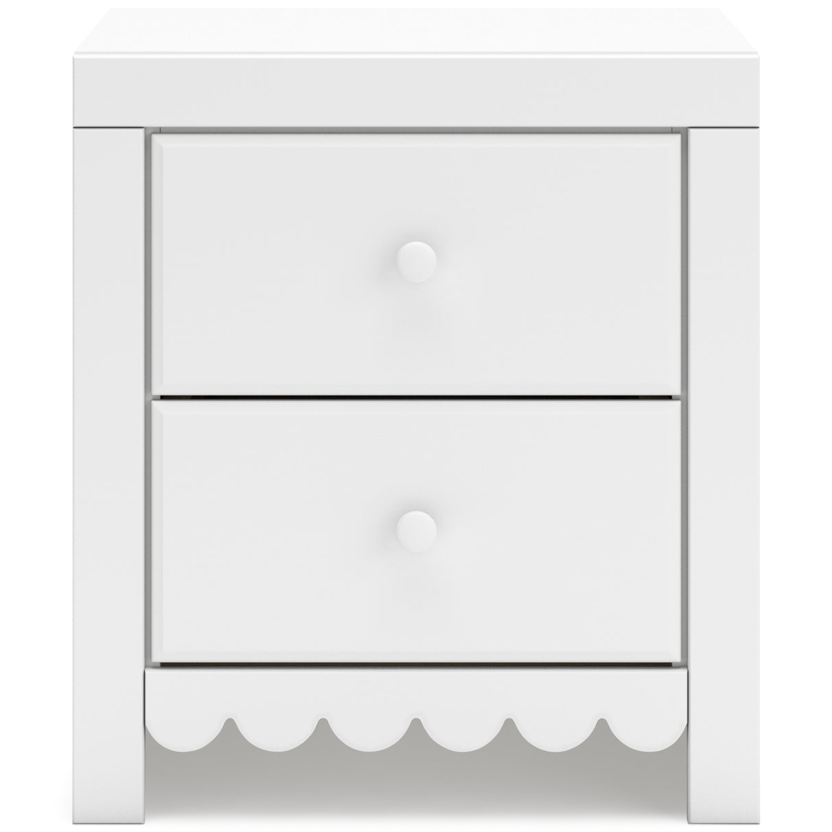 Mollviney Full Panel Headboard with Mirrored Dresser and Nightstand in White from Ashley - Luna Furniture