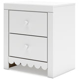 Mollviney Full Panel Headboard with Mirrored Dresser and Nightstand in White from Ashley - Luna Furniture