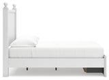 Mollviney Full Panel Storage Bed with Dresser in White - PKG018756