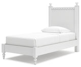 Mollviney Twin Panel Bed with Mirrored Dresser and Chest in White from Ashley - Luna Furniture