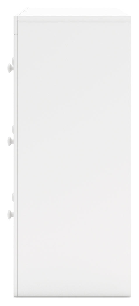 Mollviney Twin Panel Headboard with Dresser in White from Ashley - Luna Furniture