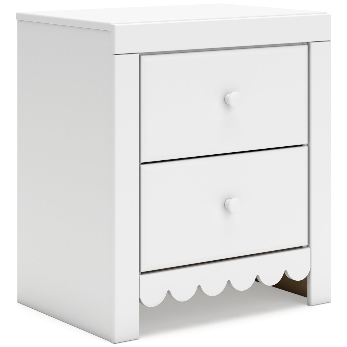 Mollviney Twin Panel Headboard with Mirrored Dresser and Nightstand in White from Ashley - Luna Furniture