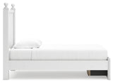 Mollviney Twin Panel Storage Bed with Dresser and 2 Nightstands in White from Ashley - Luna Furniture