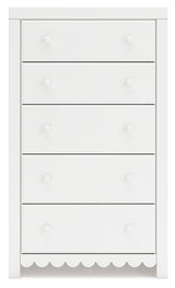 Mollviney White Chest of Drawers - B2540-46