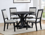 Molly 48-inch Round Dining Table, Black - MY4848TK