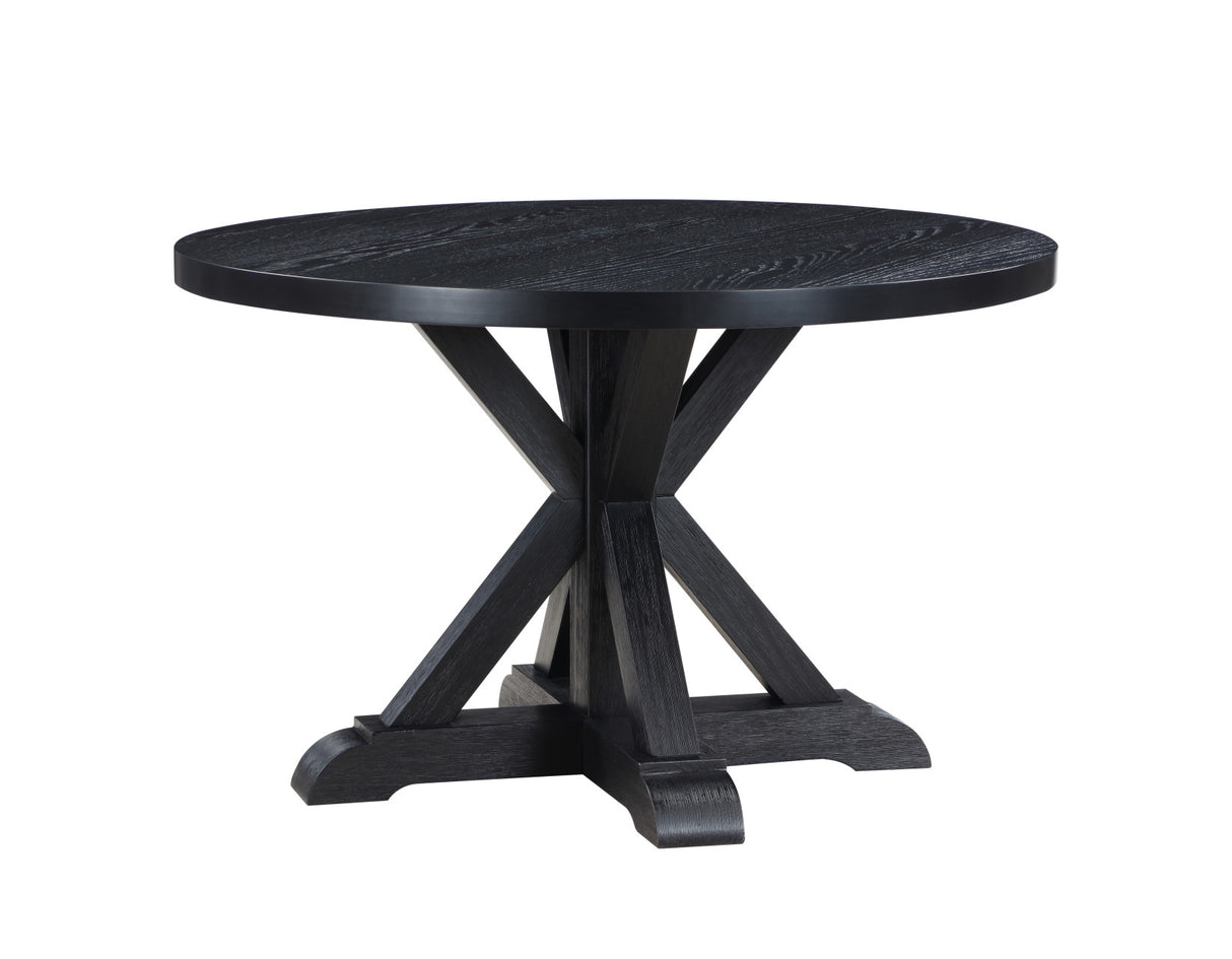 Molly 48-inch Round Dining Table, Black - MY4848TK