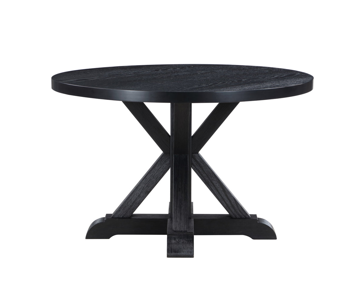 Molly 48-inch Round Dining Table, Black - MY4848TK