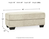 Monaghan Chair and Ottoman in Sandstone - PKG001876