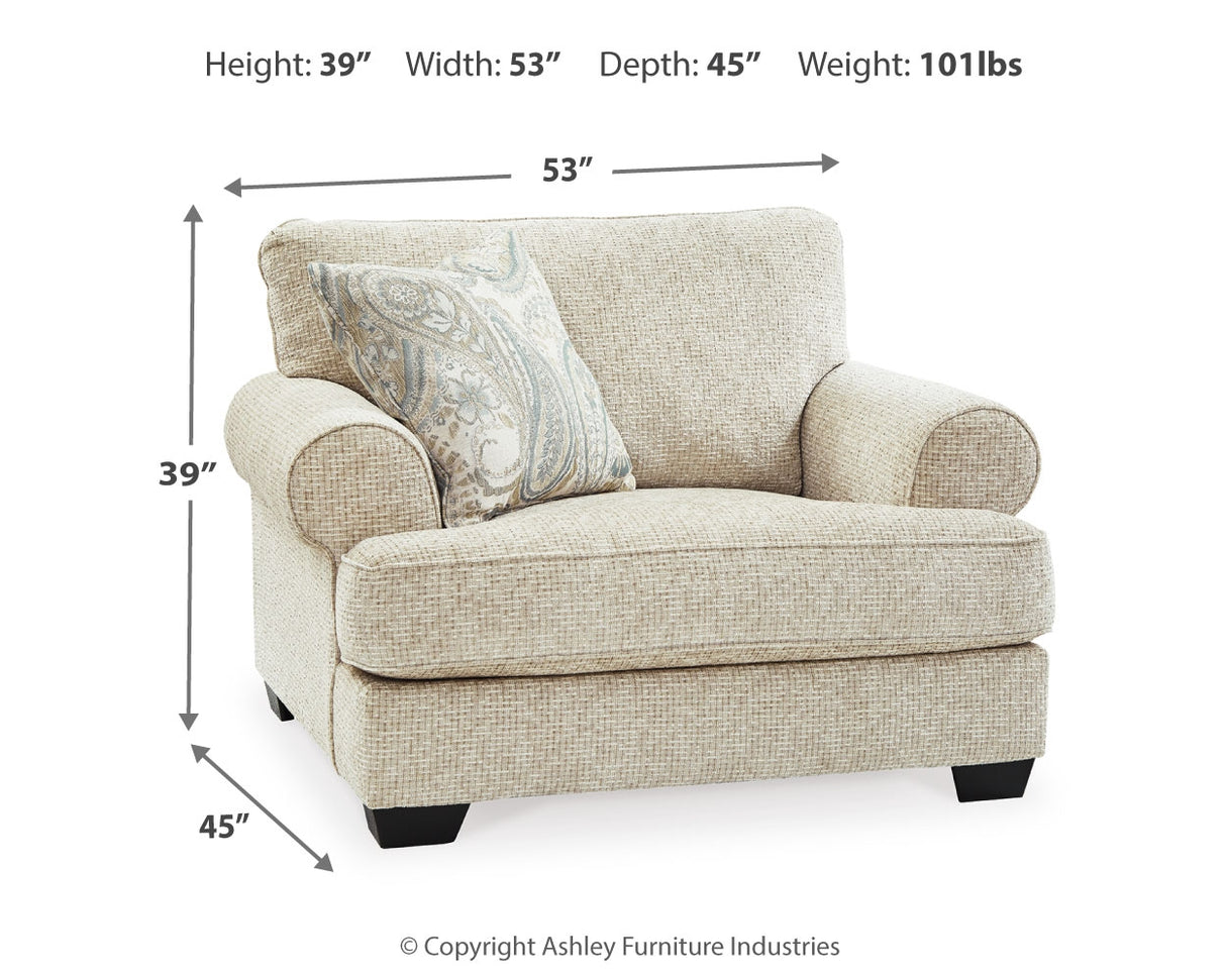 Monaghan Chair and Ottoman in Sandstone - PKG001876