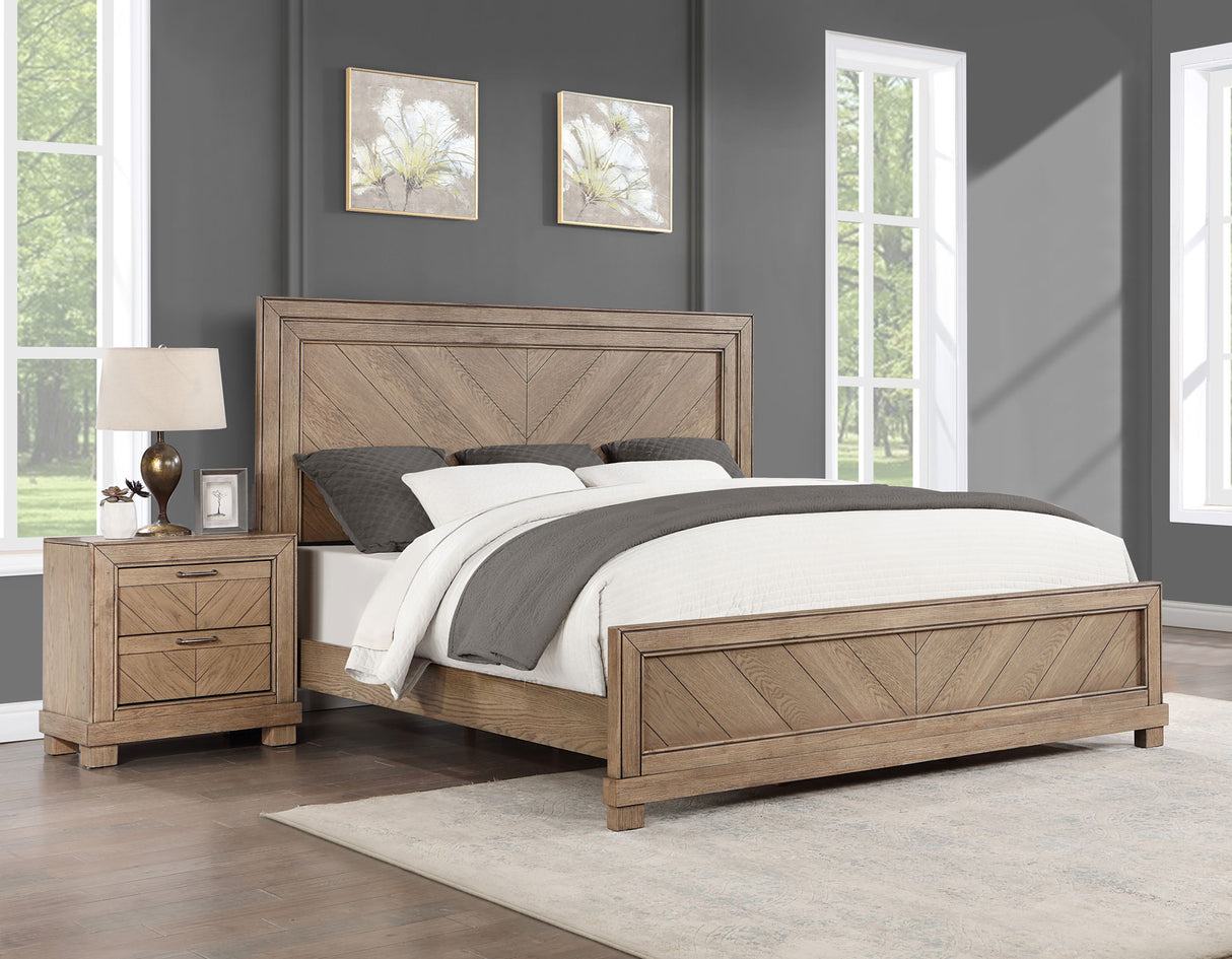 Montana 4-Piece King Set, Sand(King Bed, Nightstand, Dresser and Mirror) from Steve Silver - Luna Furniture