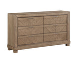 Montana 4-Piece Queen Set, Sand(King Bed, Nightstand, Dresser and Mirror) from Steve Silver - Luna Furniture