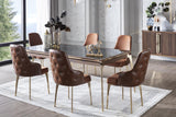 Montego Dining Table (Montego Walnut/Car.Marb)3 Pieces - 20-MNT-DINING TABLE