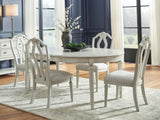 Montelaine Dining Table and 4 Chairs in Antique White from Ashley - Luna Furniture