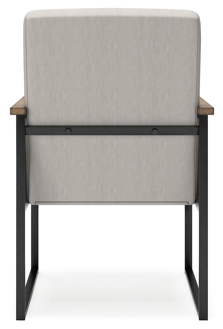 Montia Home Office Desk with Chair and Storage in Light Brown from Ashley - Luna Furniture