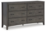 Montillan California King Panel Bed with Dresser in Grayish Brown - PKG016247