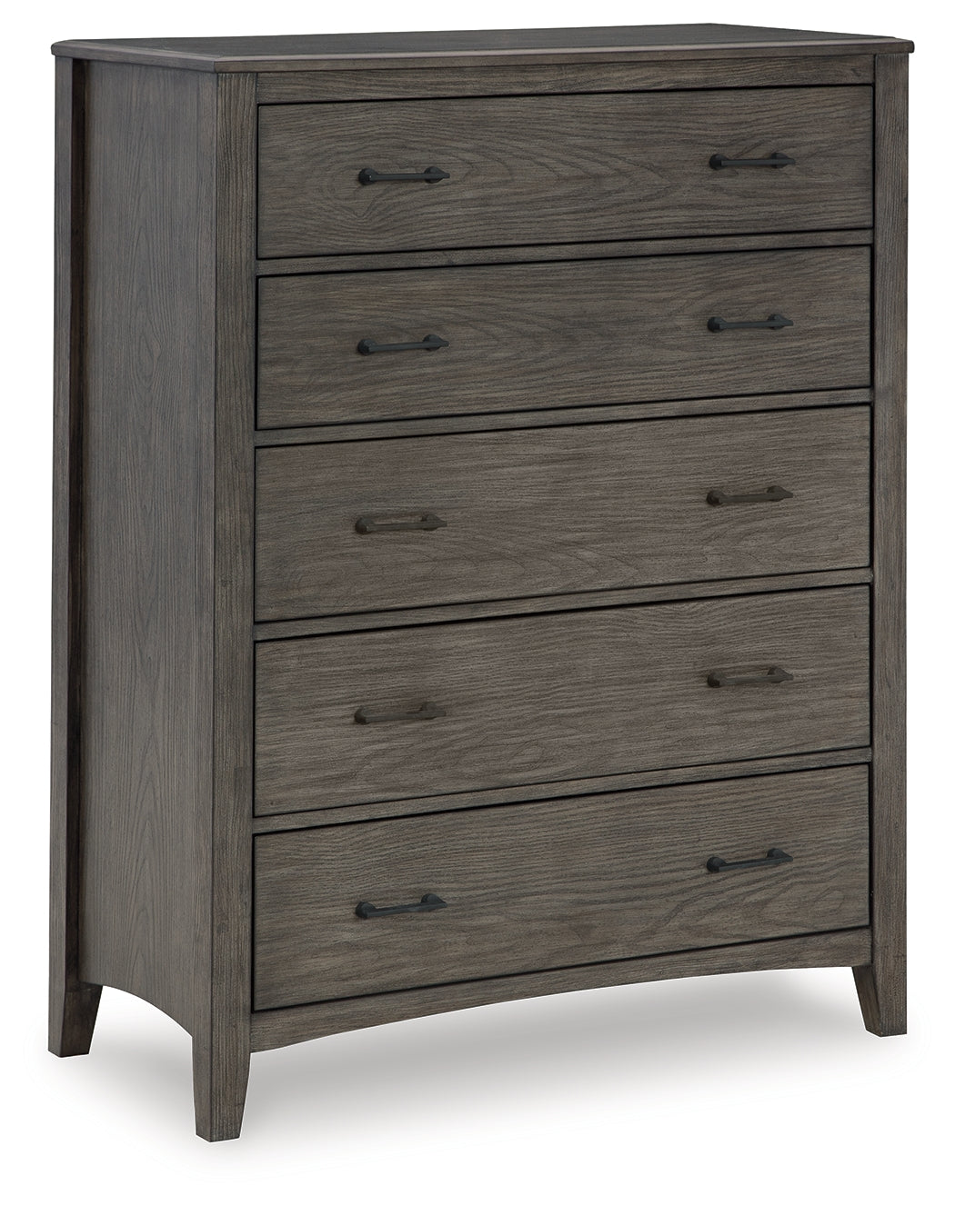 Montillan California King Panel Bed with Mirrored Dresser and Chest in Grayish Brown from Ashley - Luna Furniture