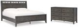 Montillan Queen Panel Bed with Dresser in Grayish Brown - PKG016245