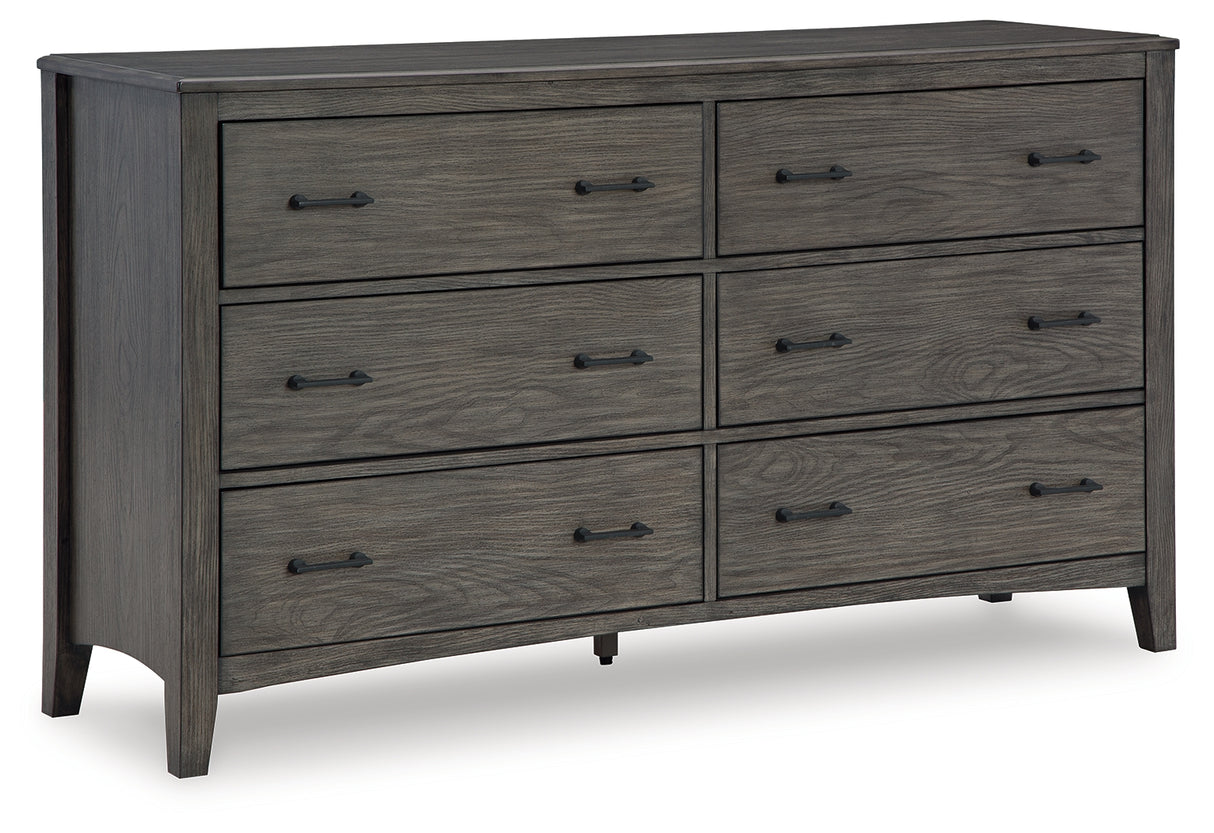 Montillan Queen Panel Bed with Dresser in Grayish Brown - PKG016245