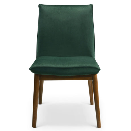 Monza Dark Green Velvet Dining Chair (Set Of 2) - DCH00403302