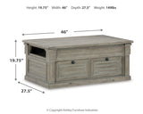 Moreshire Coffee Table with 1 End Table in Bisque - PKG014964