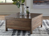 Moriville Coffee Table with 2 End Tables in Grayish Brown from Ashley - Luna Furniture