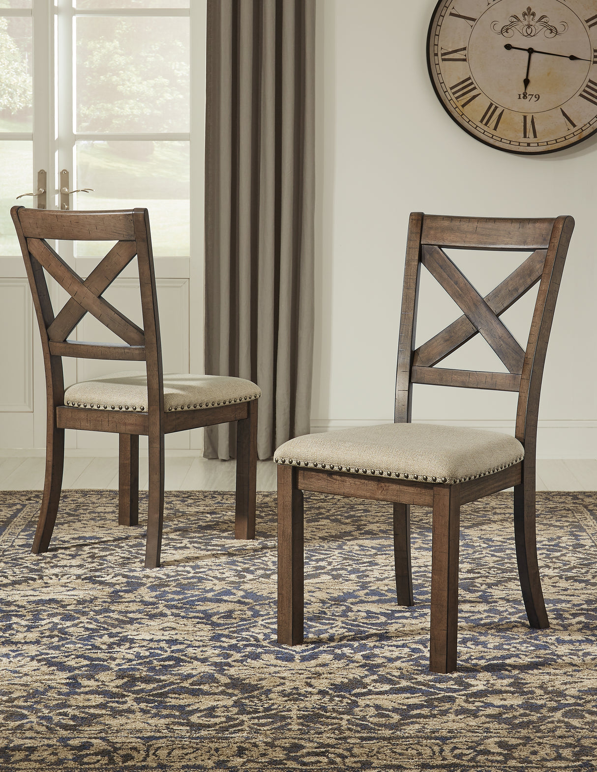 Moriville Dining Table and 6 Chairs in Grayish Brown - PKG002100