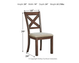 Moriville Dining Table and 6 Chairs in Grayish Brown - PKG002100