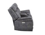 Morrison Dual-Power Reclining Console Loveseat, Stone from Steve Silver - Luna Furniture