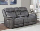 Morrison Dual-Power Reclining Console Loveseat, Stone from Steve Silver - Luna Furniture