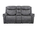 Morrison Dual-Power Reclining Console Loveseat, Stone from Steve Silver - Luna Furniture