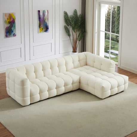 Morrison Right Sectional Sofa (Cream Boucle) - AFC02078 - 