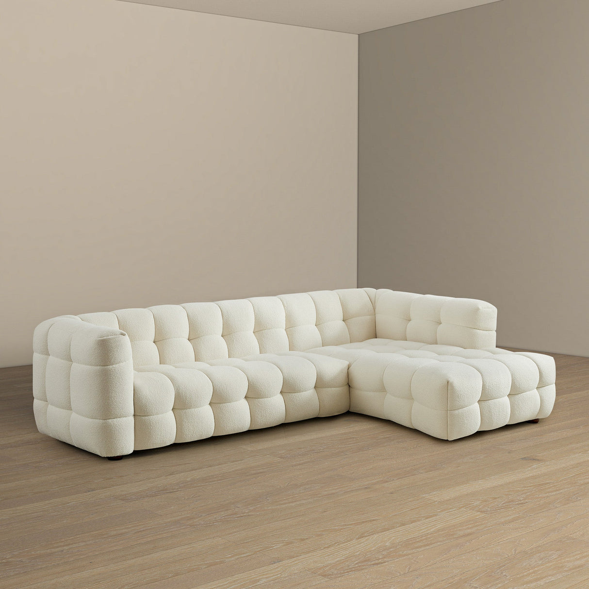 Morrison Right Sectional Sofa (Cream Boucle) - AFC02078 - 