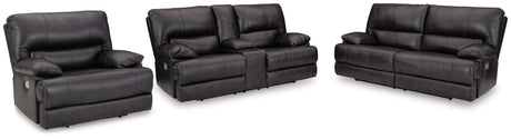 Mountainous Sofa, Loveseat and Recliner in Eclipse - PKG018553