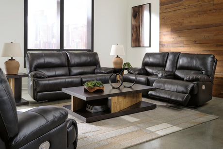 Mountainous Sofa, Loveseat and Recliner in Eclipse - PKG018553