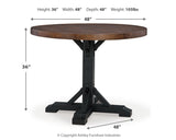 Multi Valebeck Counter Height Dining Table and 4 Barstools with Storage - PKG016052