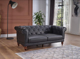 Muse Muse Grey Pu Loveseat from Bellona - Luna Furniture