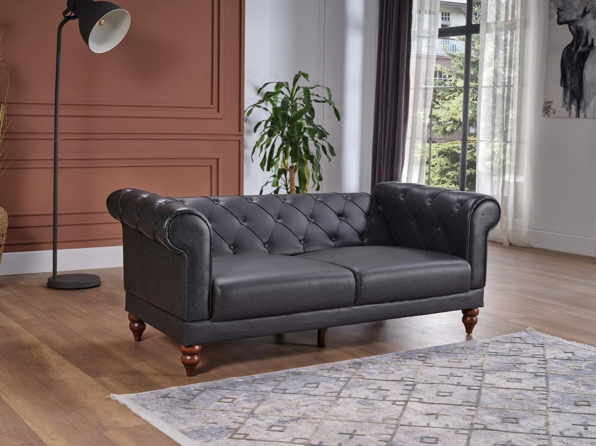 Muse Muse Grey Pu Loveseat from Bellona - Luna Furniture