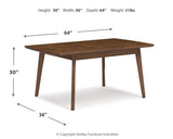 Mustard/Brown Lyncott Dining Table and 4 Chairs - PKG015485