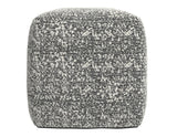 Nahara Boucle Black Woven Square Pouf from Steve Silver - Luna Furniture