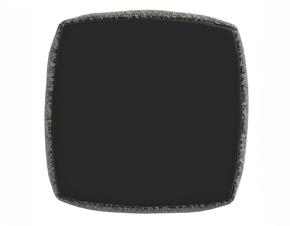 Nahara Boucle Black Woven Square Pouf from Steve Silver - Luna Furniture