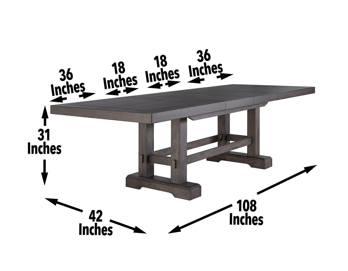 Napa 108-inch Dining Table with 2/18-inch Leaves from Steve Silver - Luna Furniture