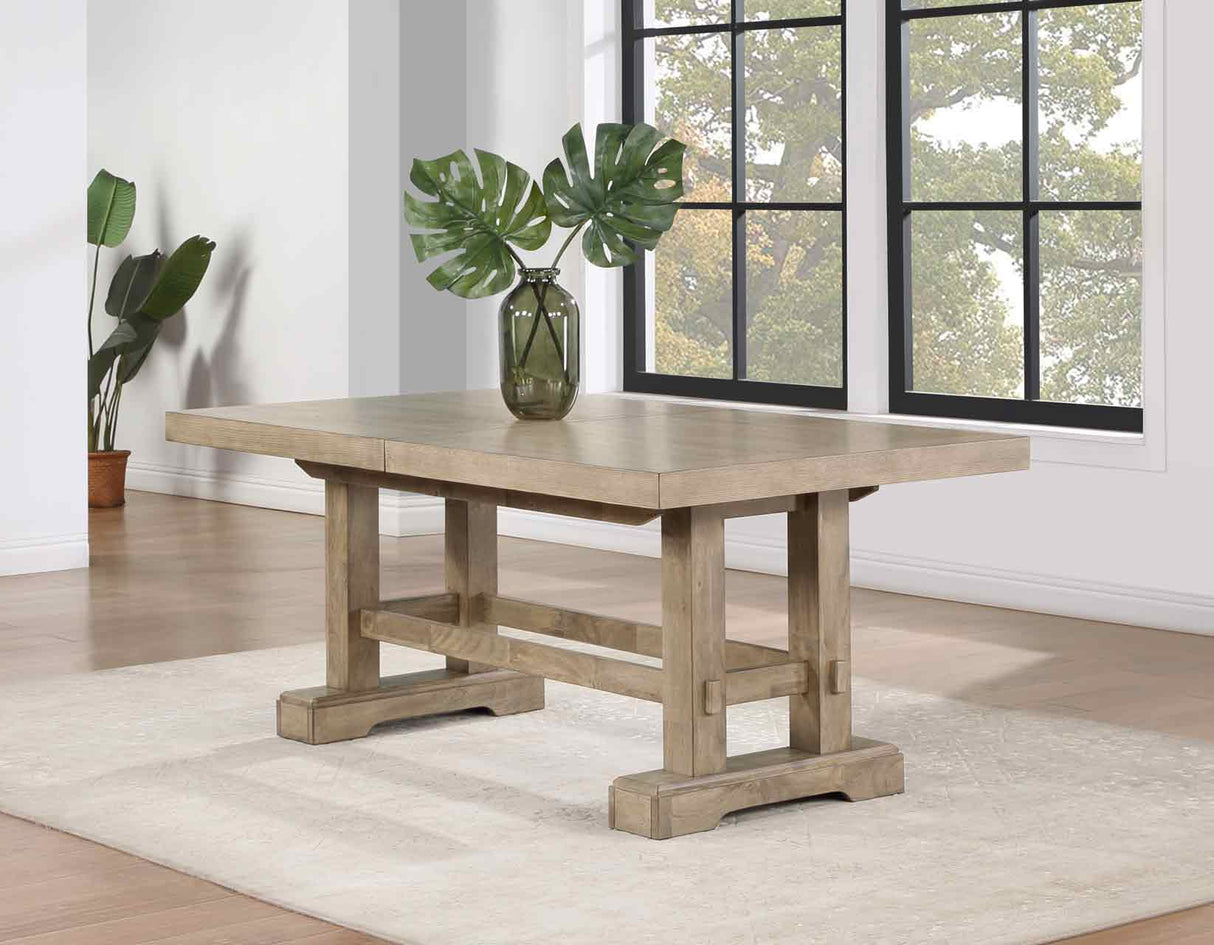 Napa 108-inch Dining Table with 2/18-inch Leaves, Sand - NP500TS