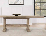 Napa 108-inch Dining Table with 2/18-inch Leaves, Sand - NP500TS