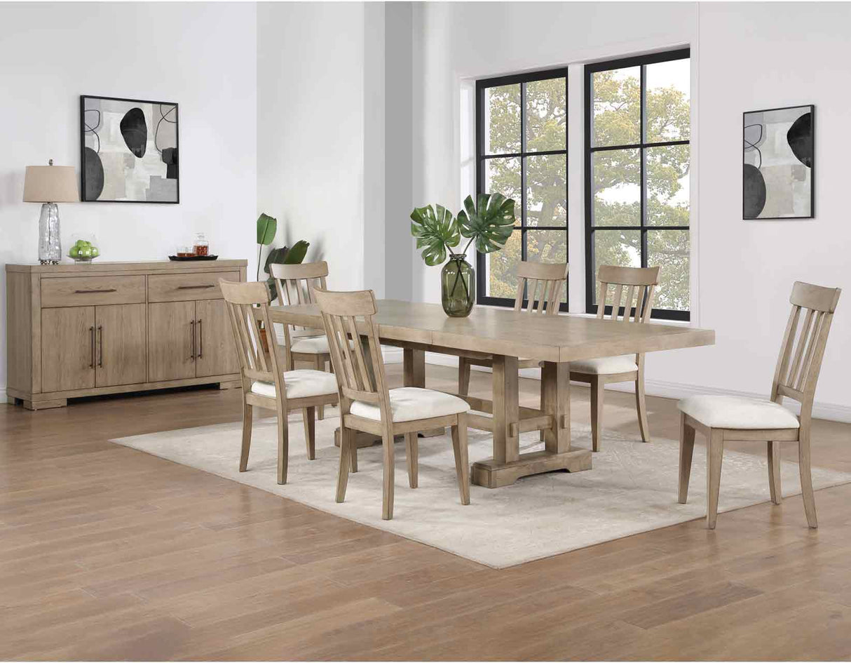 Napa 5-Piece 72-108-inch Dining Set, Sand(Table & 4 Side Chairs) - SET | NP500TS | NP500SS(4)